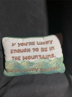 If You're Lucky Enough To Be In The Mountains Tapestry Throw  / Back Pillow